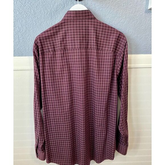Kenneth Cole Reaction Purple Plum Collared Button Down Dress Shirt Size Large - Picture 4 of 5
